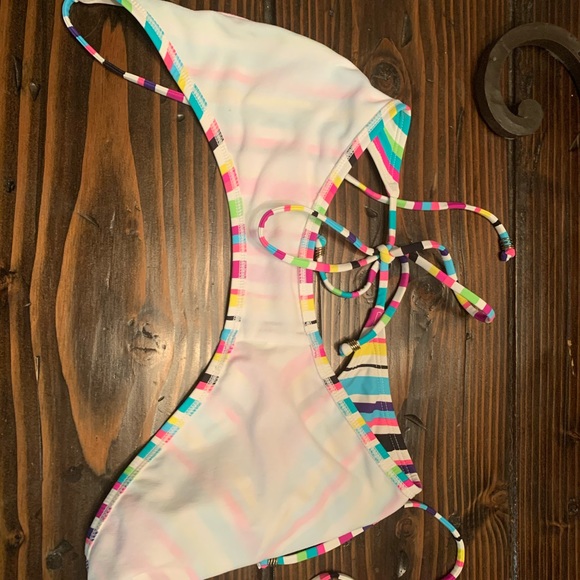 Colorful Stripy Roxy Bikini Bottom - Picture 4 of 4